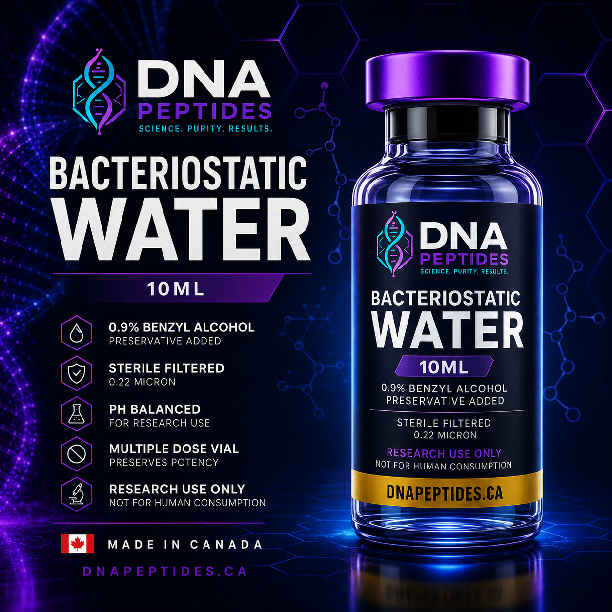canadian bac water DNA Peptides — Research Peptides New Product